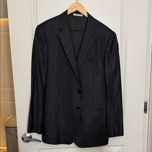Armani Collezioni Charcoal Pinstripe Men's Blazer L 42 and Pant set US34